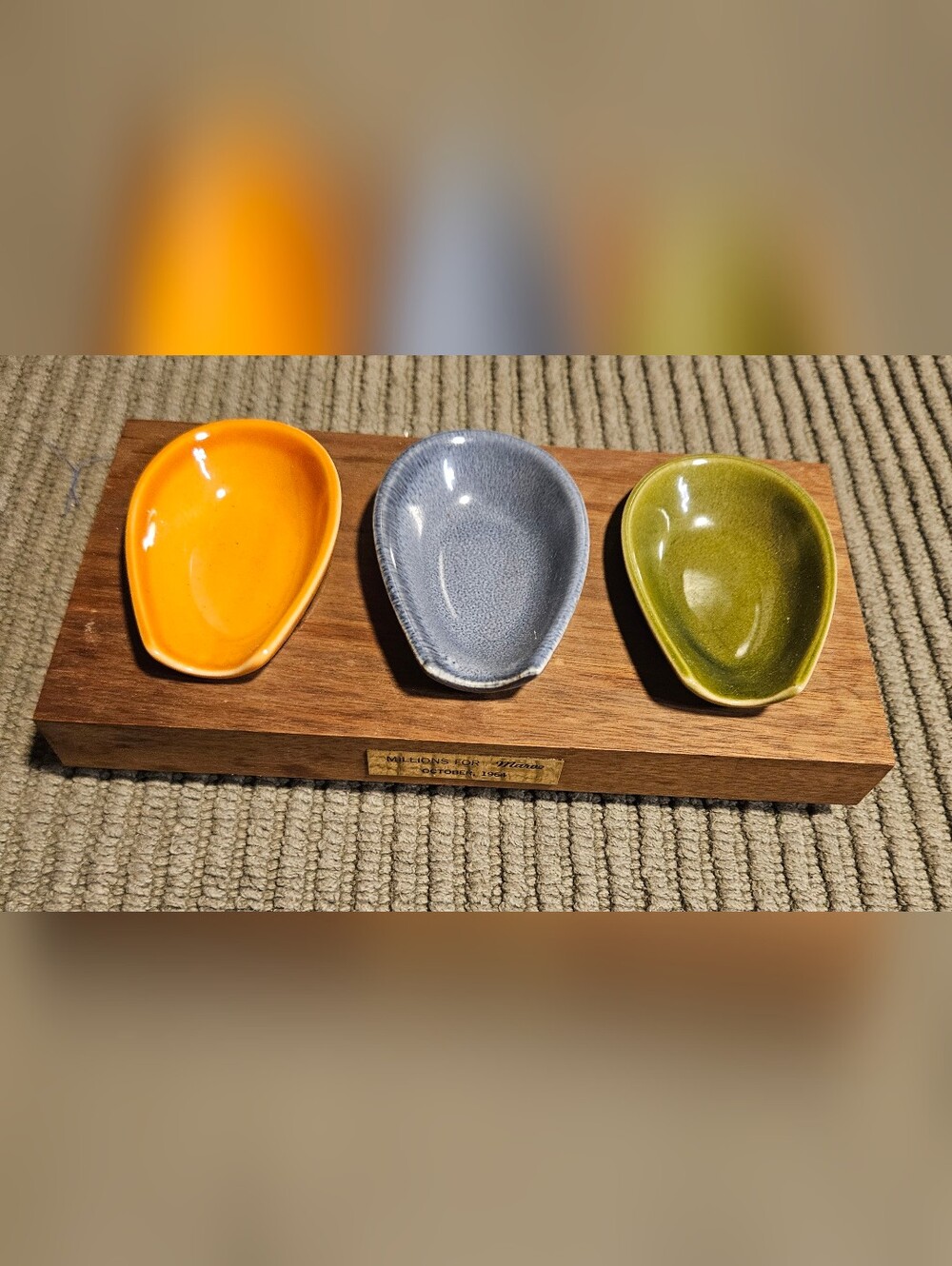 Blue Speckled Ceramic Spoon Rest